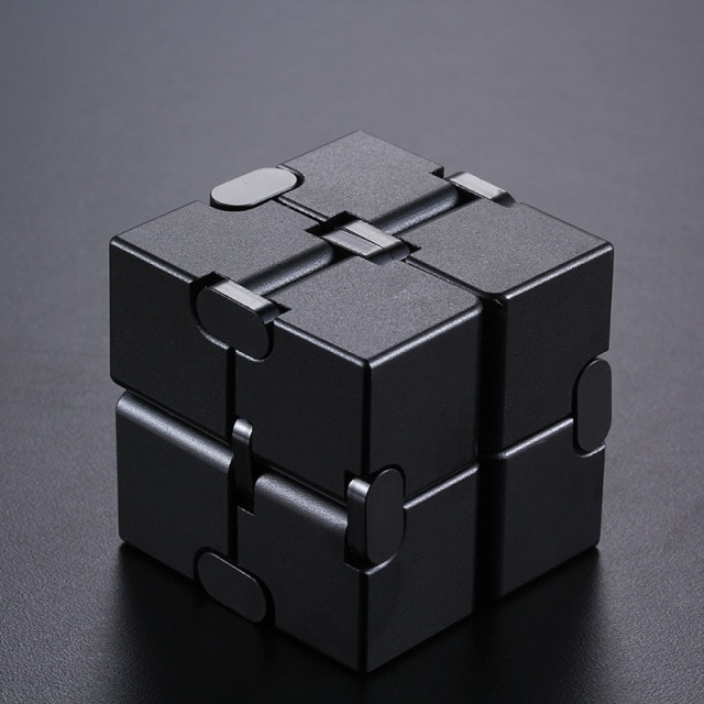 Metal Infinity Cube Anti Stress Aluminum Alloy Easy Play Office Flip Cubic  Fidget Toy genshin Adults Anxiety Relief qiyi custom