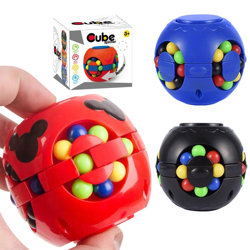 Be Squared De-Stress Ball and Anxiety Cube Toy For Adults Children Black Red 